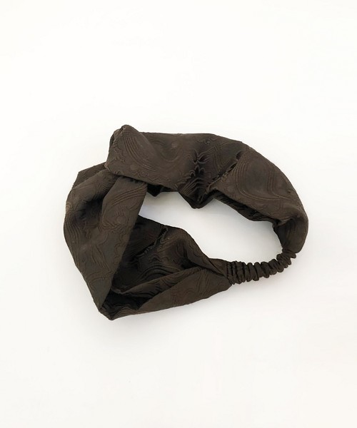 TODAYFUL（トゥデイフル）の「ジャガードヘアターバン（ヘアバンド・レディース・ベージュ/カーキ・FREE）」の7枚目の写真