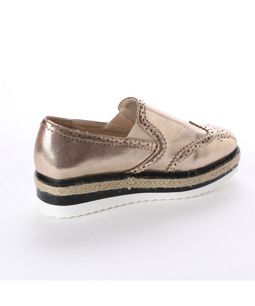 VIVIAN(ヴィヴィアン)の「ジュウトスポーツソールローファー風メダリオンスリッポンマニッシュシューズ(その他シューズ・レディース・ゴールド/ブラック/シルバー・L/M/LL/S)」の5枚目の写真