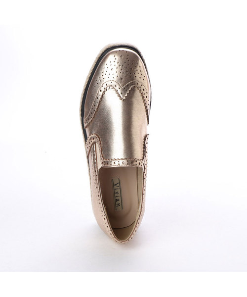 VIVIAN(ヴィヴィアン)の「ジュウトスポーツソールローファー風メダリオンスリッポンマニッシュシューズ(その他シューズ・レディース・ゴールド/ブラック/シルバー・L/M/LL/S)」の6枚目の写真