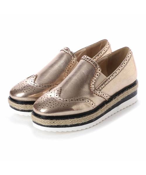 VIVIAN(ヴィヴィアン)の「ジュウトスポーツソールローファー風メダリオンスリッポンマニッシュシューズ(その他シューズ・レディース・ゴールド/ブラック/シルバー・L/M/LL/S)」の11枚目の写真