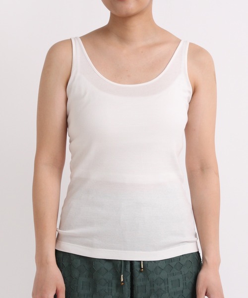 RNA-N（アールエヌエーエヌ）の「M1148 コットンフライスロングタンクトップ（タンクトップ・レディース・ブラウン/オフホワイト/スミクロ/キナリ・MEDIUM）」の22枚目の写真