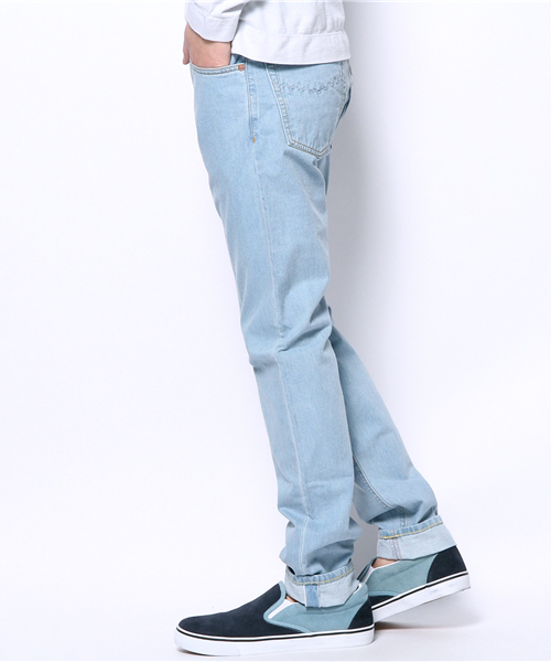 R.NEWBOLD(アールニューボールド)の「SELVEDGE DENIM/145001/4S114(デニムパンツ・メンズ・オフホワイト/ライトインディゴブルー/インディゴブルー・LARGE/SMALL/X-LARGE/MEDIUM)」の9枚目の写真