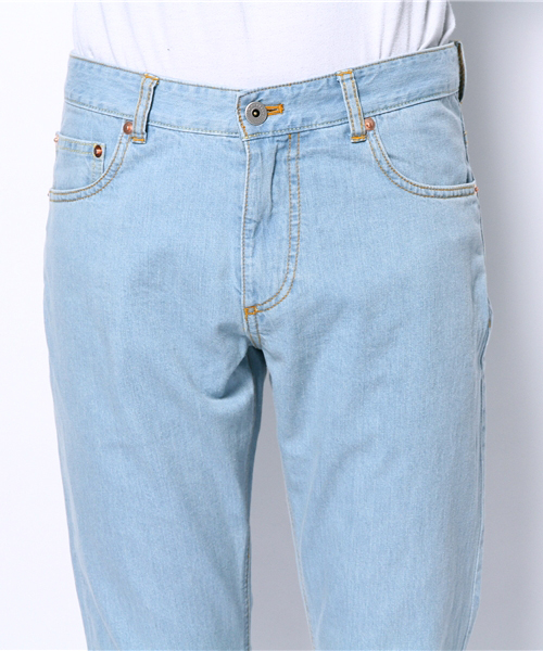 R.NEWBOLD(アールニューボールド)の「SELVEDGE DENIM/145001/4S114(デニムパンツ・メンズ・オフホワイト/ライトインディゴブルー/インディゴブルー・LARGE/SMALL/X-LARGE/MEDIUM)」の11枚目の写真
