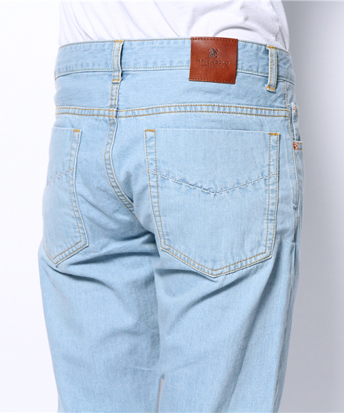 R.NEWBOLD(アールニューボールド)の「SELVEDGE DENIM/145001/4S114(デニムパンツ・メンズ・オフホワイト/ライトインディゴブルー/インディゴブルー・LARGE/SMALL/X-LARGE/MEDIUM)」の12枚目の写真