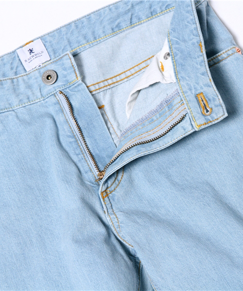 R.NEWBOLD(アールニューボールド)の「SELVEDGE DENIM/145001/4S114(デニムパンツ・メンズ・オフホワイト/ライトインディゴブルー/インディゴブルー・LARGE/SMALL/X-LARGE/MEDIUM)」の5枚目の写真