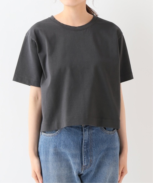 SLOBE citron.(スローブシトロン)の「SLOBE citron. クロップドTシャツ◆(Tシャツ/カットソー・レディース・ホワイト/チャコールグレー/オレンジ・FREE)」の22枚目の写真