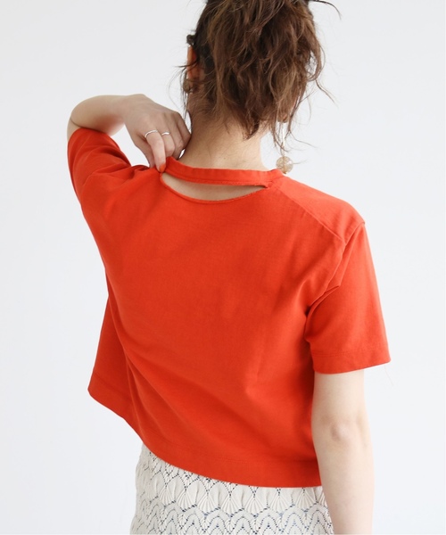 SLOBE citron.(スローブシトロン)の「SLOBE citron. クロップドTシャツ◆(Tシャツ/カットソー・レディース・ホワイト/チャコールグレー/オレンジ・FREE)」の21枚目の写真