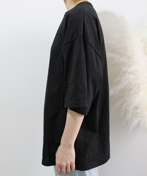 c.u.l（シーユーエル）の「【c.u.l】ビッグシルエット ルーズTシャツ chw786（Tシャツ/カットソー・レディース・ブラック/ベージュ/チャコールグレー/ホワイト・M）」の21枚目の写真