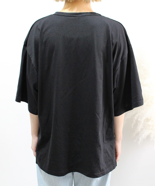 c.u.l（シーユーエル）の「【c.u.l】ビッグシルエット ルーズTシャツ chw786（Tシャツ/カットソー・レディース・ブラック/ベージュ/チャコールグレー/ホワイト・M）」の22枚目の写真