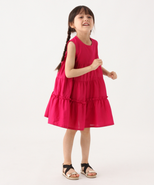 GLOBAL WORK（グローバルワーク）の「【キッズ】ティアードノースリーブミニワンピース/835981（ワンピース・キッズ・フューシャピンク/ブラック/ブルー・LARGE/MEDIUM/SMALL/X-LARGE/XX-LARGE）」の15枚目の写真
