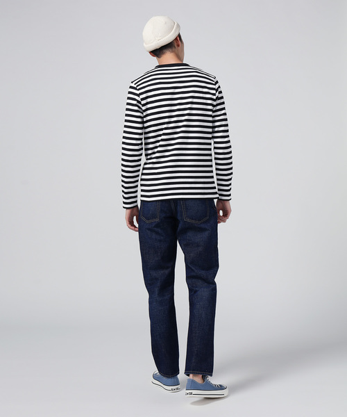 ZOZO（ゾゾ）の「中細ボーダー長袖Tシャツ[MEN]（Tシャツ/カットソー・メンズ・ホワイト×ブラック/ホワイト×ネイビー・マルチサイズ）」の6枚目の写真