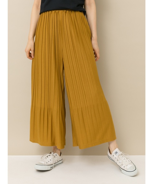 earth music&ecology(アースミュージックアンドエコロジー)の「カットプリーツスカーチョ ●*(その他パンツ・レディース・ブラック/ベージュ/マスタード/モカ/ダークブルー/ダークグリーン・FREE)」の6枚目の写真