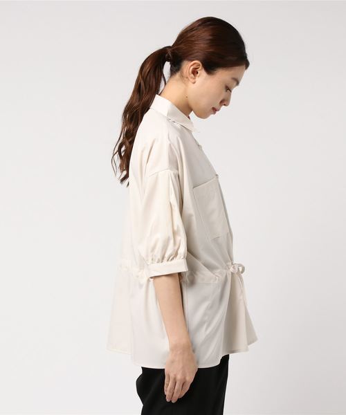 rps（アールピーエス）の「ウエストリボン多ボタンダブルポケットブラウス（シャツ/ブラウス・レディース・アイボリー/ブラック/ベージュ・M）」の5枚目の写真