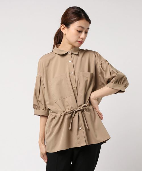 rps（アールピーエス）の「ウエストリボン多ボタンダブルポケットブラウス（シャツ/ブラウス・レディース・アイボリー/ブラック/ベージュ・M）」の14枚目の写真