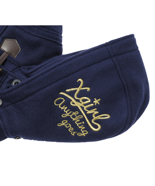 X-girl Stages(エックスガールステージス)の「FLEECE DUFFLE COAT (4T~7T)(ダッフルコート・キッズ・ベージュ/ネイビー・6T/7T/4T/5T)」の3枚目の写真