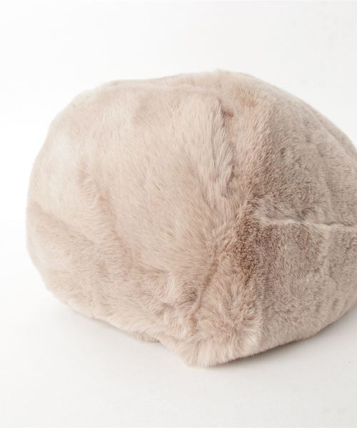 WEGO（ウィゴー）の「WEGO/べっ甲ハンドルファーショルダートートバッグ（トートバッグ・レディース・ベージュ/ホワイト系その他/グリーン系その他・FREE）」の5枚目の写真