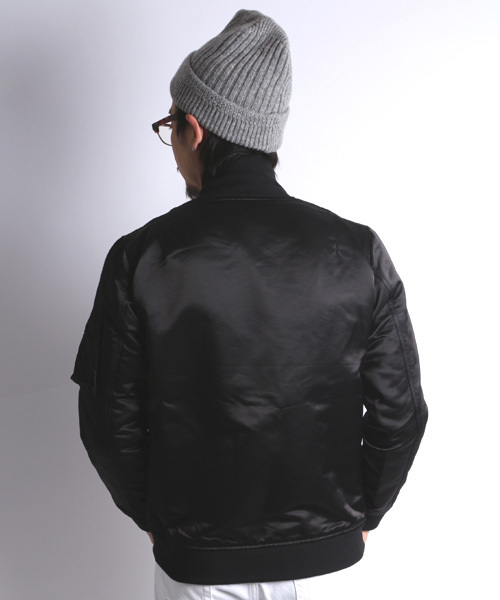 Denime(ドゥニーム)の「FLIGHT JACKET TYPE MA-1(ミリタリージャケット・メンズ・ベージュ/ブラック・LARGE/MEDIUM/SMALL)」の10枚目の写真