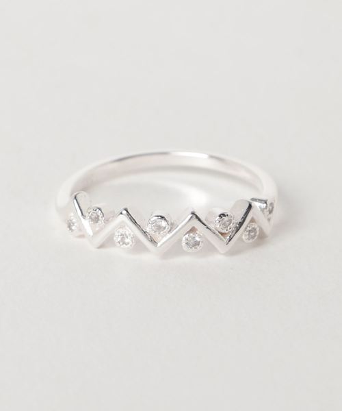TONE SELECT GOODS(トーンセレクトグッズ)の「【925 SILVER ACC】ZIGZAG8StoneリングSV925(OG)(リング・レディース・シルバー・14号/19号)」の3枚目の写真