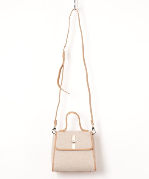 flower（フラワー）の「クラシックフレームバッグ（ショルダーバッグ・レディース・ベージュ/アイボリー・FREE）」の2枚目の写真