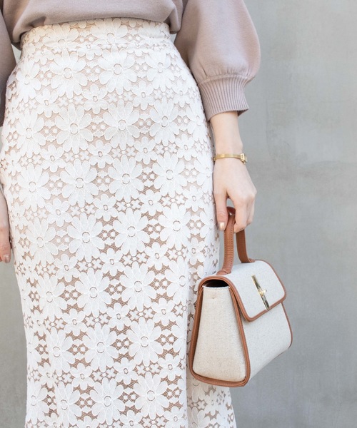 flower（フラワー）の「クラシックフレームバッグ（ショルダーバッグ・レディース・ベージュ/アイボリー・FREE）」の8枚目の写真