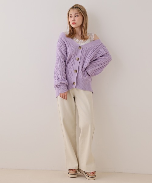 one after another NICE CLAUP(ワンアフターアナザーナイスクラップ)の「前後2Wayレースインナー(キャミソール・レディース・ベージュ/グリーン/アイボリー/モカ・FREE)」の22枚目の写真