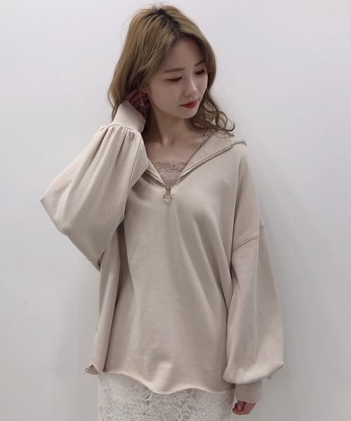 one after another NICE CLAUP(ワンアフターアナザーナイスクラップ)の「前後2Wayレースインナー(キャミソール・レディース・ベージュ/グリーン/アイボリー/モカ・FREE)」の14枚目の写真