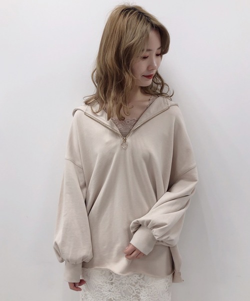 one after another NICE CLAUP(ワンアフターアナザーナイスクラップ)の「前後2Wayレースインナー(キャミソール・レディース・ベージュ/グリーン/アイボリー/モカ・FREE)」の13枚目の写真