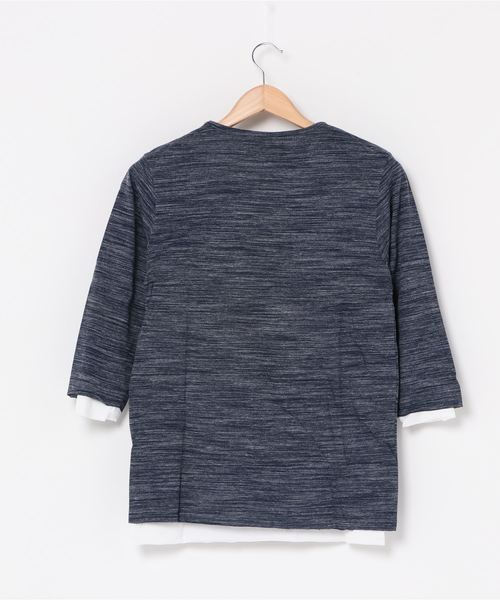 INNOCENT(イノセント)の「アンサンブルVネック7分袖Tシャツ(Tシャツ/カットソー・レディース・グレー/ホワイト/ネイビー/ブラック/ワインレッド・LARGE/X-LARGE/MEDIUM)」の6枚目の写真