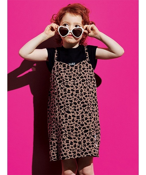 X Girl Stages エックスガールステージス の 総柄シフォンワンピース ロゴtシャツセット ワンピース Wear