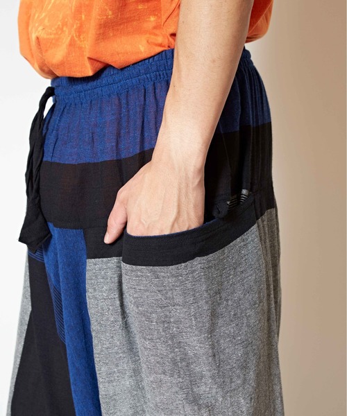 チャイハネ(チャイハネ)の「【チャイハネ】yul 旅するサルエルパンツ(ユニセックス)(その他パンツ・メンズ・レッド/カーキ/ブルー・FREE)」の9枚目の写真