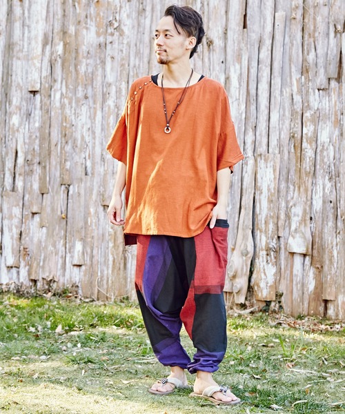 チャイハネ(チャイハネ)の「【チャイハネ】yul 旅するサルエルパンツ(ユニセックス)(その他パンツ・メンズ・レッド/カーキ/ブルー・FREE)」の21枚目の写真