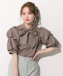 one after another NICE CLAUP | 袖ボリュームリボンブラウス(シャツ/ブラウス)