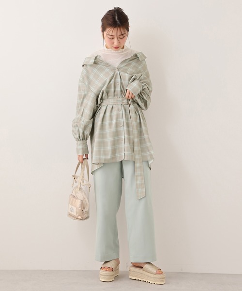 one after another NICE CLAUP(ワンアフターアナザーナイスクラップ)の「ジュート厚底フラットサンダル(サンダル・レディース・ゴールド/クリア・SMALL/MEDIUM/LARGE)」の20枚目の写真