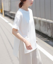 reca | リサイクルコットン　 サイドスリットTシャツ(Tシャツ/カットソー)