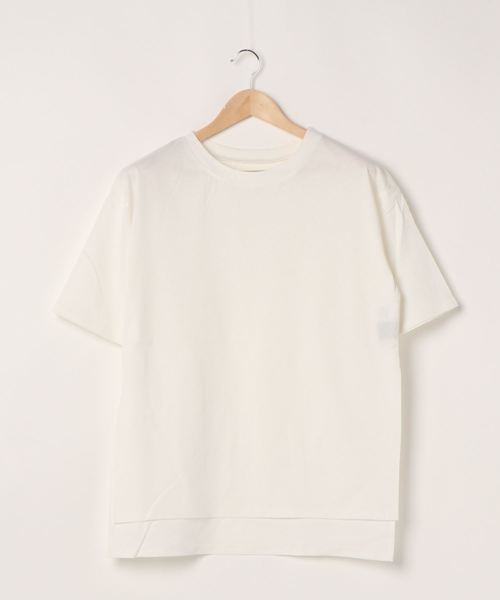 reca(レカ)の「リサイクルコットン サイドスリットTシャツ(Tシャツ/カットソー・レディース・オフホワイト/ブラック/ベージュ系その他・M)」の5枚目の写真