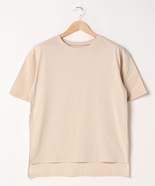 reca(レカ)の「リサイクルコットン サイドスリットTシャツ(Tシャツ/カットソー・レディース・オフホワイト/ブラック/ベージュ系その他・M)」の7枚目の写真