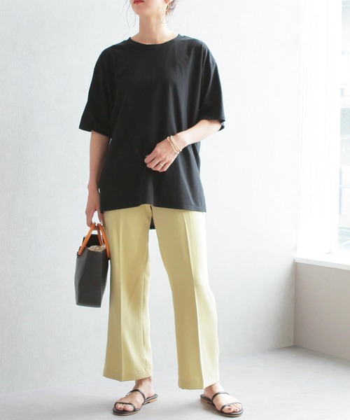 reca(レカ)の「リサイクルコットン サイドスリットTシャツ(Tシャツ/カットソー・レディース・オフホワイト/ブラック/ベージュ系その他・M)」の15枚目の写真