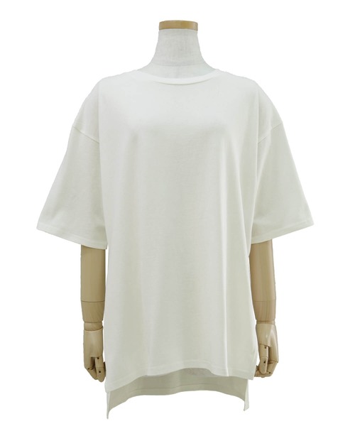 reca(レカ)の「リサイクルコットン サイドスリットTシャツ(Tシャツ/カットソー・レディース・オフホワイト/ブラック/ベージュ系その他・M)」の22枚目の写真