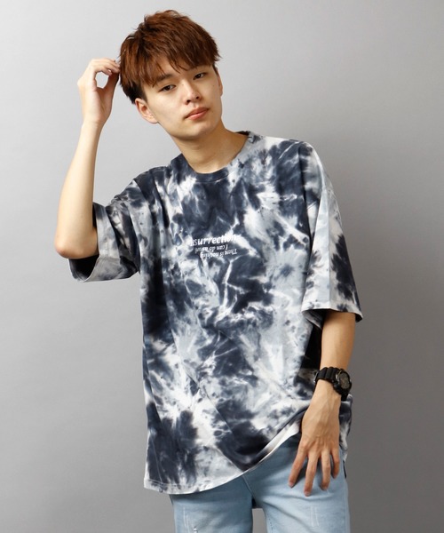 FUNALIVE（ファンアライブ）の「【RINGS】ルーズシルエット 半袖Tシャツ（Tシャツ/カットソー・メンズ・ホワイト/グリーン/ブラック系その他/グリーン系その他/ホワイト×ブルー/ブルー系その他/ブラック系その他2/サックスブルー/ベージュ/ブラック×ブルー/ホワイト×レッド/ブラック×レッド/ブラック・M/L）」の9枚目の写真