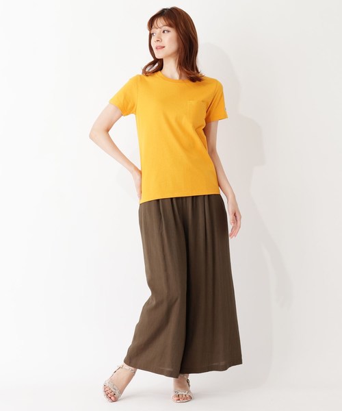 Champion(チャンピオン)の「Champion ポケットTシャツ(Tシャツ/カットソー・レディース・オフホワイト/グリーン/イエロー系7/オレンジ/ブラック・03/02)」の10枚目の写真