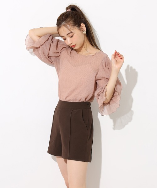 one after another NICE CLAUP（ワンアフターアナザーナイスクラップ）の「シンプルショートパンツ（その他パンツ・レディース・ブラック/ブラウン/インディゴブルー/その他・FREE）」の16枚目の写真