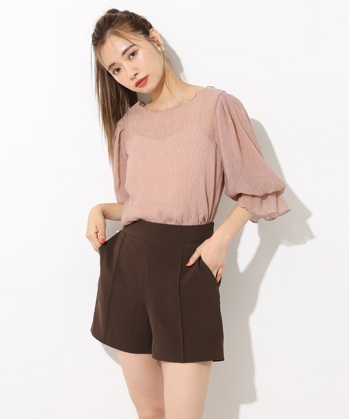 one after another NICE CLAUP（ワンアフターアナザーナイスクラップ）の「シンプルショートパンツ（その他パンツ・レディース・ブラック/ブラウン/インディゴブルー/その他・FREE）」の18枚目の写真