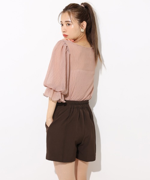 one after another NICE CLAUP（ワンアフターアナザーナイスクラップ）の「シンプルショートパンツ（その他パンツ・レディース・ブラック/ブラウン/インディゴブルー/その他・FREE）」の19枚目の写真