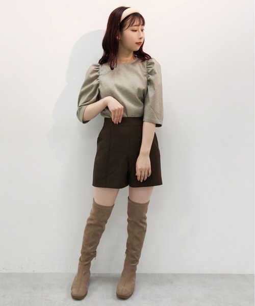 one after another NICE CLAUP（ワンアフターアナザーナイスクラップ）の「シンプルショートパンツ（その他パンツ・レディース・ブラック/ブラウン/インディゴブルー/その他・FREE）」の20枚目の写真