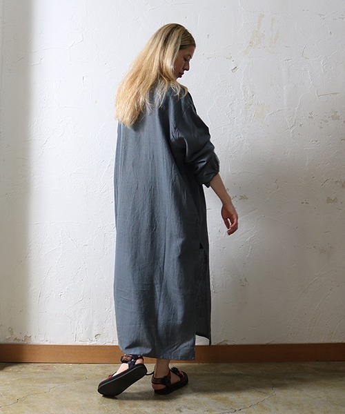 TIME WILL TELL WORKS(タイムウィルテルワークス)の「L/S LACE UP ONEPIECE / ロングスリーブレースアップワンピース(ワンピース・レディース・グレー/レッド/ブラウン系その他/パープル系その他・ONE SIZE)」の8枚目の写真