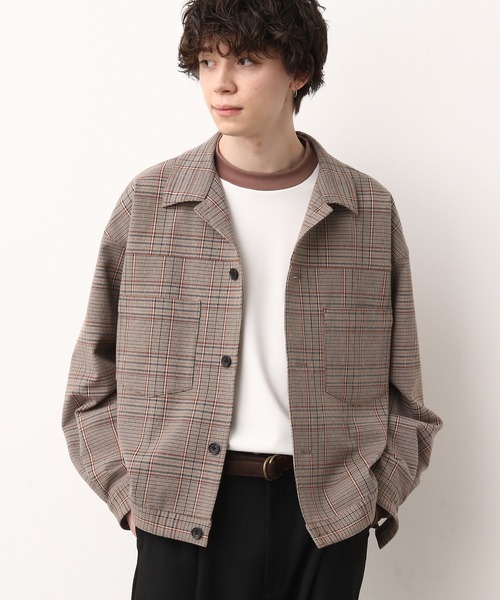 JUNRED（ジュンレッド）の「チェックトラッカーブルゾン（ブルゾン・メンズ・ベージュ/グレー・S/M/L）」の2枚目の写真