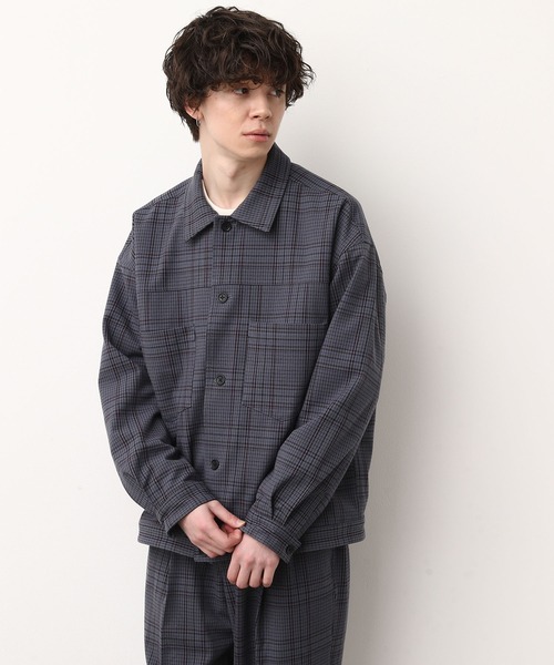 JUNRED（ジュンレッド）の「チェックトラッカーブルゾン（ブルゾン・メンズ・ベージュ/グレー・S/M/L）」の5枚目の写真