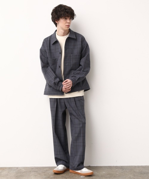 JUNRED（ジュンレッド）の「チェックトラッカーブルゾン（ブルゾン・メンズ・ベージュ/グレー・S/M/L）」の9枚目の写真