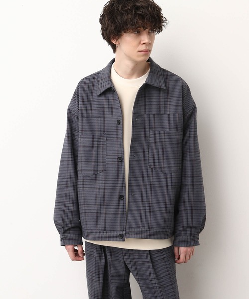 JUNRED（ジュンレッド）の「チェックトラッカーブルゾン（ブルゾン・メンズ・ベージュ/グレー・S/M/L）」の7枚目の写真