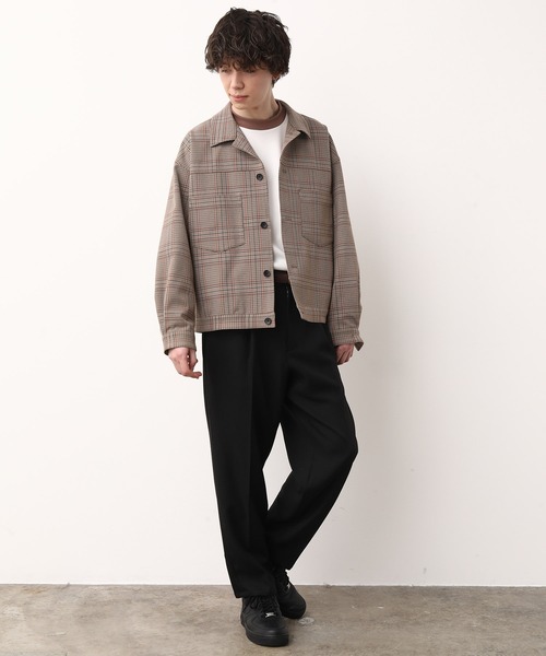 JUNRED（ジュンレッド）の「チェックトラッカーブルゾン（ブルゾン・メンズ・ベージュ/グレー・S/M/L）」の8枚目の写真